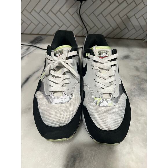 Nike Air Max 1 DB1998-100 White Black Volt Camo Men’s Size 10.5 Sneaker main image 5